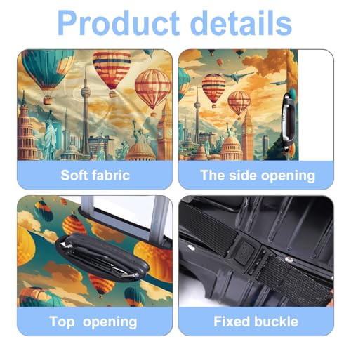Balloon Luggage Cover Washable Suitcase Protector Anti (Balloon / S(20-22inch suitcase))