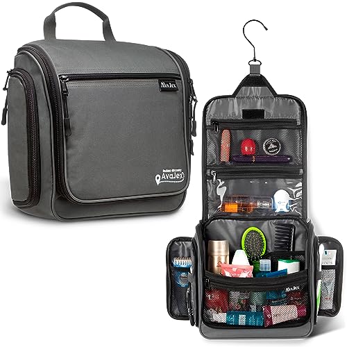 Travel Toiletry Bag for Men and Women (L Grey)