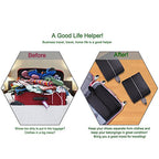 Travel Shoe Bags Set of 4 Waterproof Nylon with Zipper for Men & Women (4 Pack - Black)