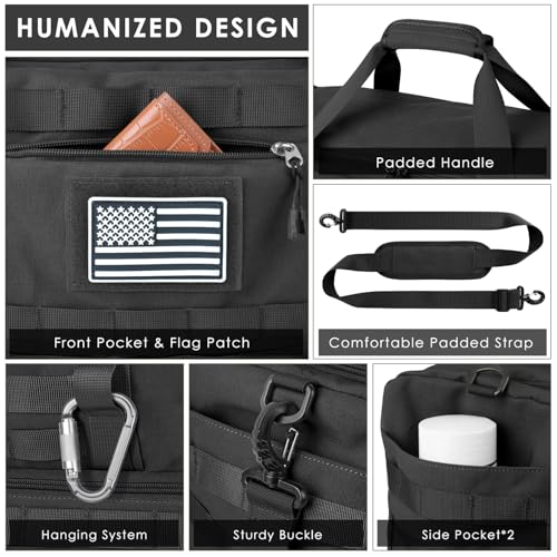 Travel Bag for Men Women (Black / X-Large)