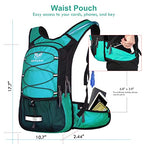 Insulated Hydration Backpack Pack with 3L BPA Free Bladder (Emerald)