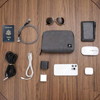 Electronic Organizer Travel Case (Black Plaid / Large)