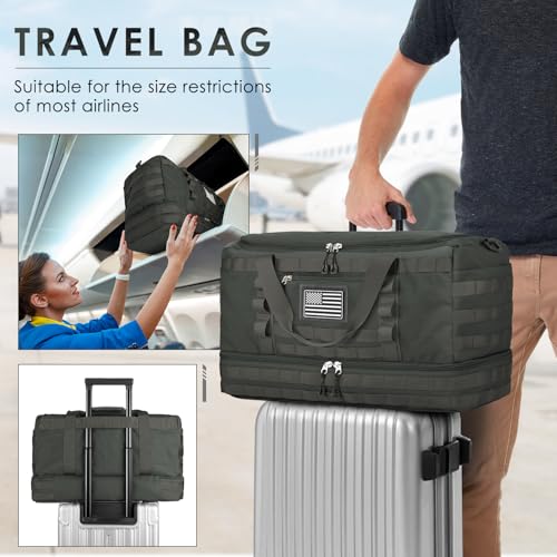 Gym Bag for Men Women (Grey / Medium)
