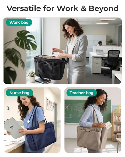 Tote Bag for Women Work (Navy Blue)