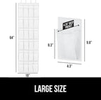 GORILLA GRIP Over the Door Shoe Organizer, 2 Pack, 24 Breathable Mesh Pockets - Image 6