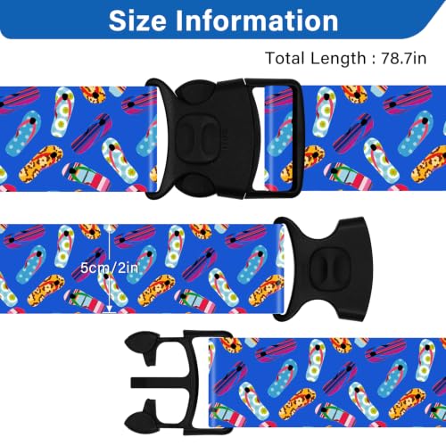 Luggage Straps for Suitcases (Blue Shoes)