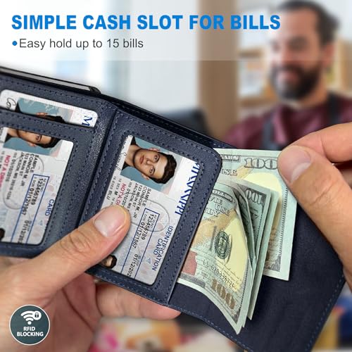 Wallet for Men (Retro Blue110)