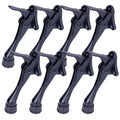 8 Stoppers Kickdown Door Stop for Bottom of Door (Black / 4 INCH X 8 PACK)