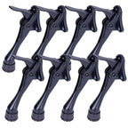 8 Stoppers Kickdown Door Stop for Bottom of Door (Black / 4 INCH X 8 PACK)