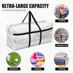 4 Pcs 96 Gallon Extra Large Moving Bags Heavy Duty Storage Bag (96 Gallon / Clear)