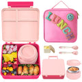 Lunch Box Kids with Thermo Insulated Lunch Bag for School (Pink)