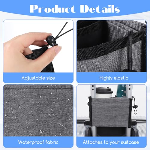 Luggage Travel Cup Holder Free Hand Drink Carrier Carry on Beverage Cup Holder Attachment Fits Roll on Suitcase Handles Business People