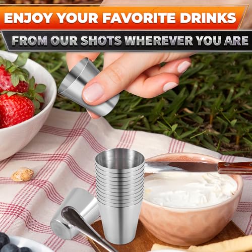15 Pcs Stainless Steel Shot Glasses