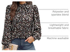 Blouses for Women Dressy Casual Long Sleeve Shirts for Women Business Casual Tops Mock Neck Womens Fall Fashion 2026 Work Clothes Early Spring Outfits for Teachers Clothing Floral Print L (01 - Floral Print / Large)
