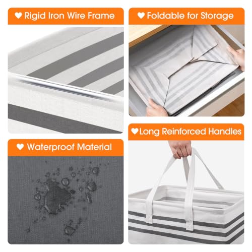 4 Pack Large Laundry Baskets (4 x 88L)