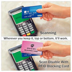 5 Pack RFID Blocking Card for Credit Debit ID Card (Pink)