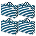 Heavy Duty Moving Bags (Classic Navy Stripe / 27 Gallon-4 Pack)
