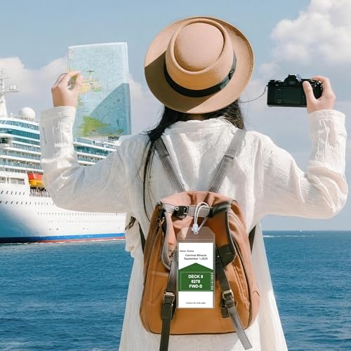 8 Pack Luggage Straps and Cruise Tags Set (Green & Wide)