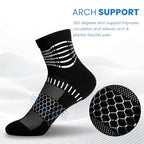 Ankle Compression Socks Women Men Plantar Fasciitis Relief 3 Pairs (X-Large / Dark Grey(3 Pairs))