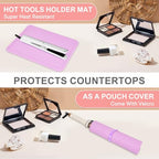 Oversize Silicone Heat Resistant Mat for Hair Tools (Purple)