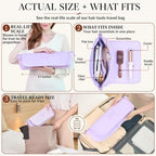 Hair Tools Travel Bag and Heat Resistant Mat 17" (Lilac)