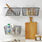 3 Set LeleCAT Adhesive Over the Cabinet Door Wire Baskets - Image 2