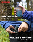 Soft Flask 200ml Collapsible Running Water Bottles (2PCS 200ml BLue)