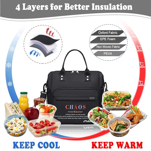 Chaos Coordinator Lunch Bag Cool Gifts for Coworkers Employee Appreciation Gifts Office Gifts Administrative Professional Day Gifts Useful Assistant Principal Boss Gifts for Women for Work (Large / Co-worker)