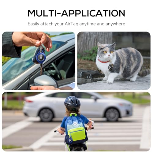 IP67 Waterproof AirTag Holder (Black/Blue)