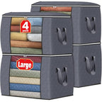 90L Clothes Storage (4 Pack-90l / Grey)