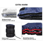 Cotton Flannel Sleeping Bag for Camping (Blue with 4lbs filling)