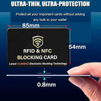 5 Pack RFID Blocking Card for Credit Debit ID Card (Black)