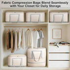 Comforter Storage Bag (Beige / 2 Pack - 3 Layer)