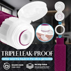 Travel Bottles for Toiletries (Purplish Red)