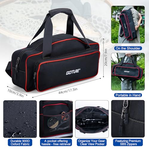 Fishing Rod and Reel Combo (1 Rod & 1 Reel Spinning Fishing Combo - Oxford Soft Case / 2.4M/8FT - B)
