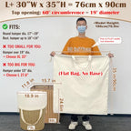 Heavy Duty Canvas Laundry Bag with Handles & Drawstring 30"Wx35"H (Beige / L+ 30"Wx 35"H┃1 Pack)