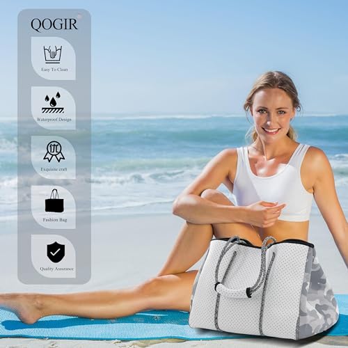 Neoprene Multipurpose Beach Bag Tote Bag (Camo / Large)