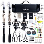 Fishing Rod and Reel Combo (2 Rod & 2 Reel Spinning Fishing Combo - Portable Fishing Rod Bag / 2.7M/9FT - B)