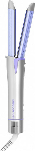 SHEGLAM Hair Cool Lock Airflow Styler, 360° Airflow Styler Curling Iron, Hair Curler with Cooling Air Vents to Lock in Style, 4 Adjustable Temp, Dual Voltage, Fast Straightening
