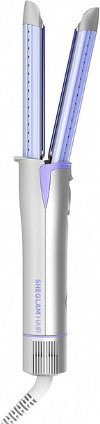 SHEGLAM Hair Cool Lock Airflow Styler, 360° Airflow Styler Curling Iron, Hair Curler with Cooling Air Vents to Lock in Style, 4 Adjustable Temp, Dual Voltage, Fast Straightening