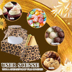 100 Pcs Leopard Print Wax Paper Sheets for Food Wrapping (Brown, Black / Leopard)