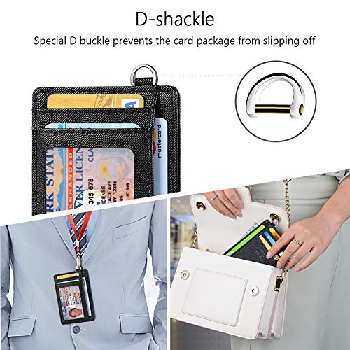 Slim Minimalist Wallet RFID Credit Card Holder for Men (small / Saffiano Black)