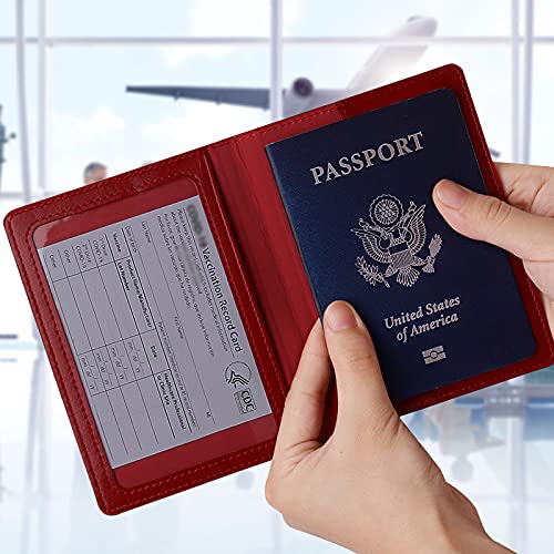 Passport Holder for Travel Women Men (A-Red / Classic(slim))