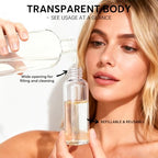 5 Pack 3.4 oz Travel Bottles for Toiletries (clear)