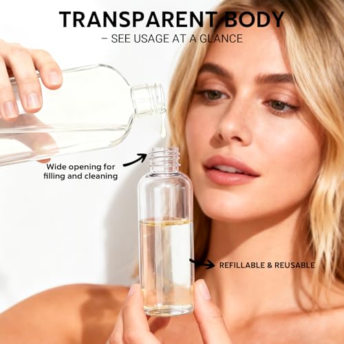 5 Pack 3.4 oz Travel Bottles for Toiletries (clear)