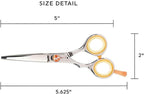 Cricket Centrix Roc-It Dog Professional Stylist 5” Hair Cutting Shears and RTL-30 Thinning Hair Cutting Scissors Duo Set, Salon Barber Supplies for Women and Men Haircut, Lefty