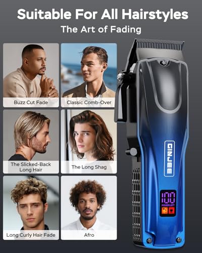Cordless Hair Clippers and Trimmer Set for Men (Multicolor)