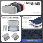 Tech Organizer Pouch with Handle (Navy Blue / Single Layer)