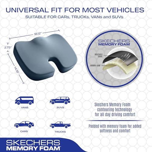 Memory Foam Seat Cushion (Blue)