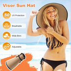 Womens Sun Visor Hat Straw Sun Visors - Image 3